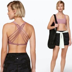 Lululemon‎ Free To Be Bra Wild Sporta Bra Strappy Vintage Mauve 6